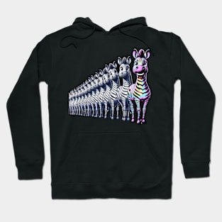 Vintage cute Zebra Charm: Retro Funny Pop Art Tee Hoodie